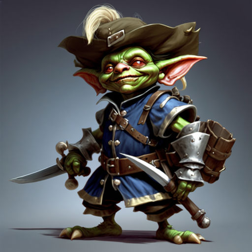 Goblin Musketeer wearing a tabard and wielding a rapier by Ethan Otto ...