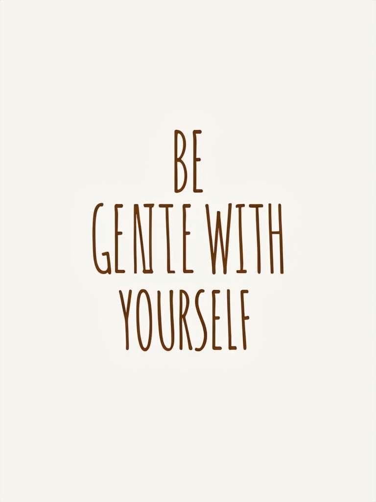 Be Gentle With Yourself Minimalist Handwritten T-Shirt