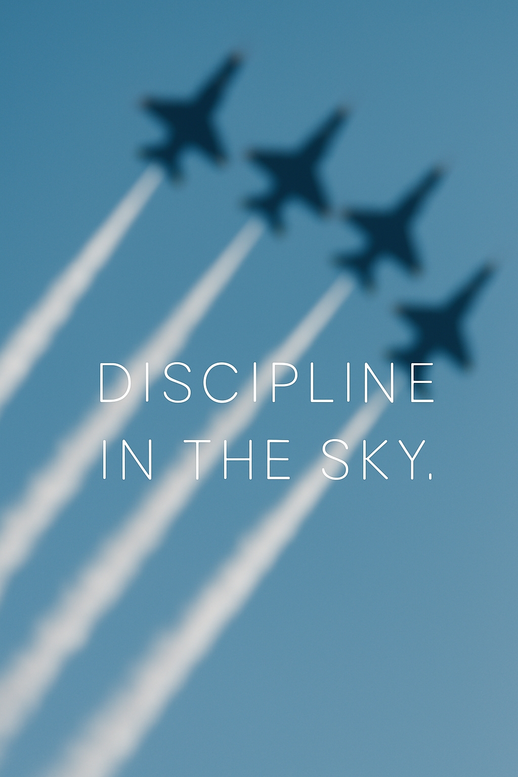 Inspirational Jet Formation with Discipline in the Sky Mobile Wallpaper