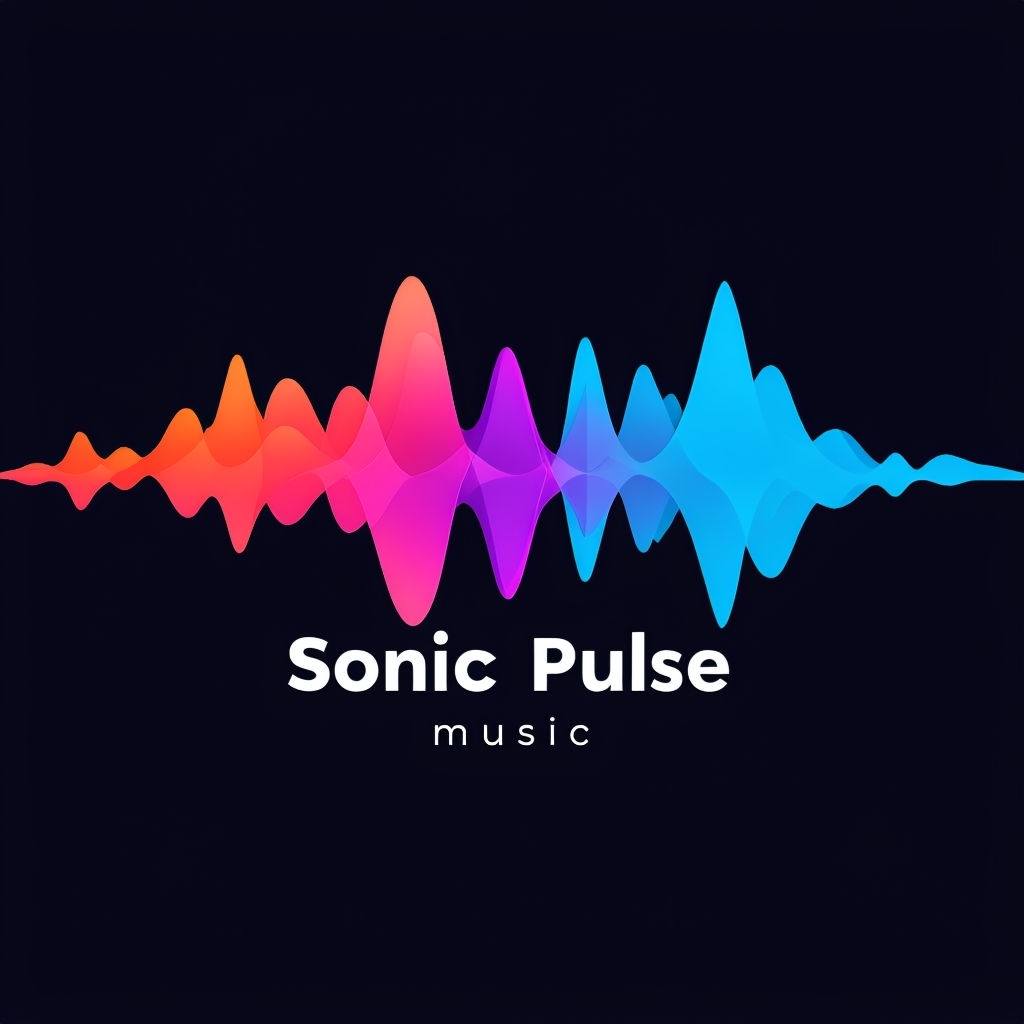 Colorful Modern Sonic Pulse Music Logo Design