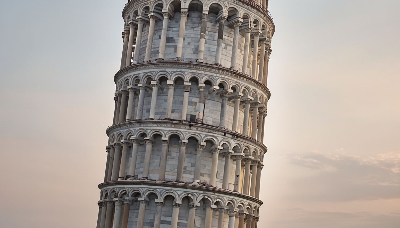 Leaning Tower of Pisa Vertical Photograph for Virtual Backgrounds