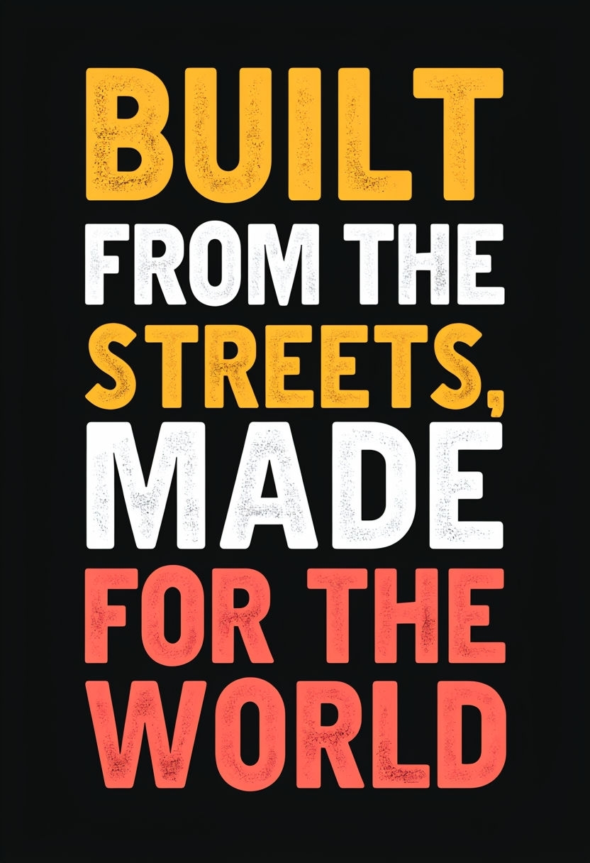 Built From The Streets Made For The World Motivational T-shirt