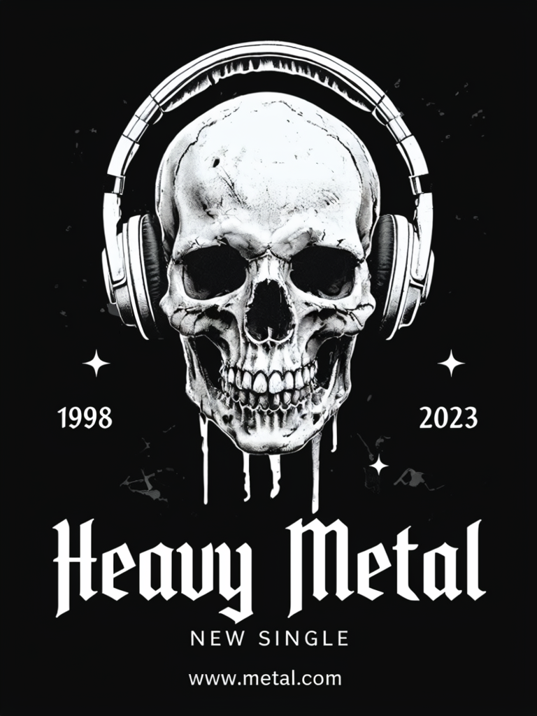 Heavy Metal Skull New Single Promo Design