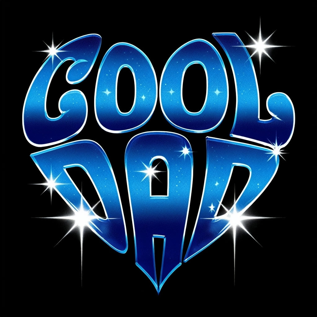 Cool Dad Heart Shaped Graphic T-Shirt