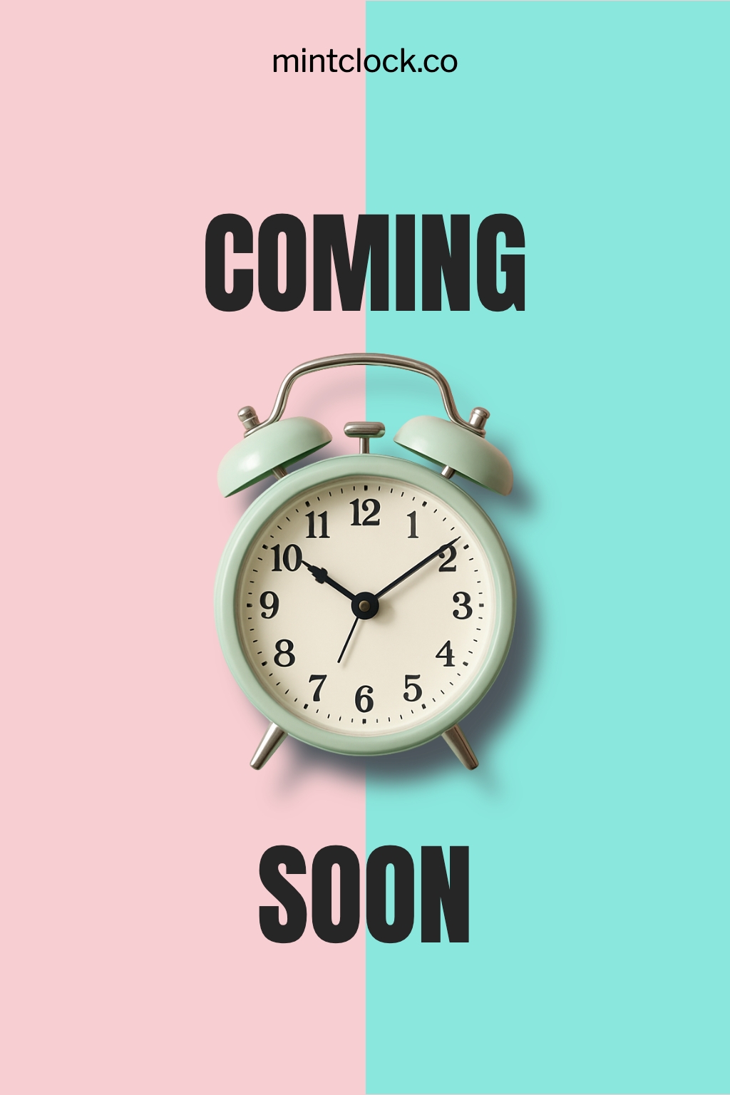 Mint Green Vintage Alarm Clock Promotional Flyer Design