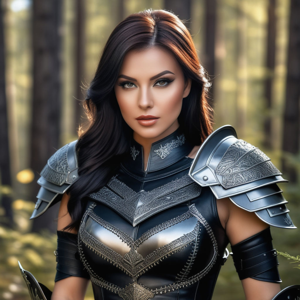 Beautiful mistress in leather warrior armor photorealistic ... by gnuj ...