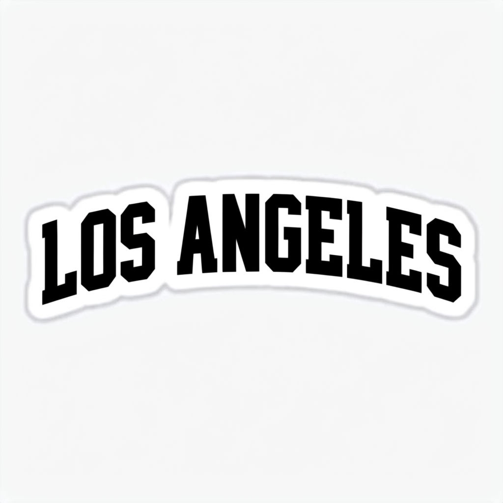 Bold Los Angeles Typography Sticker Design for Sports Emblems