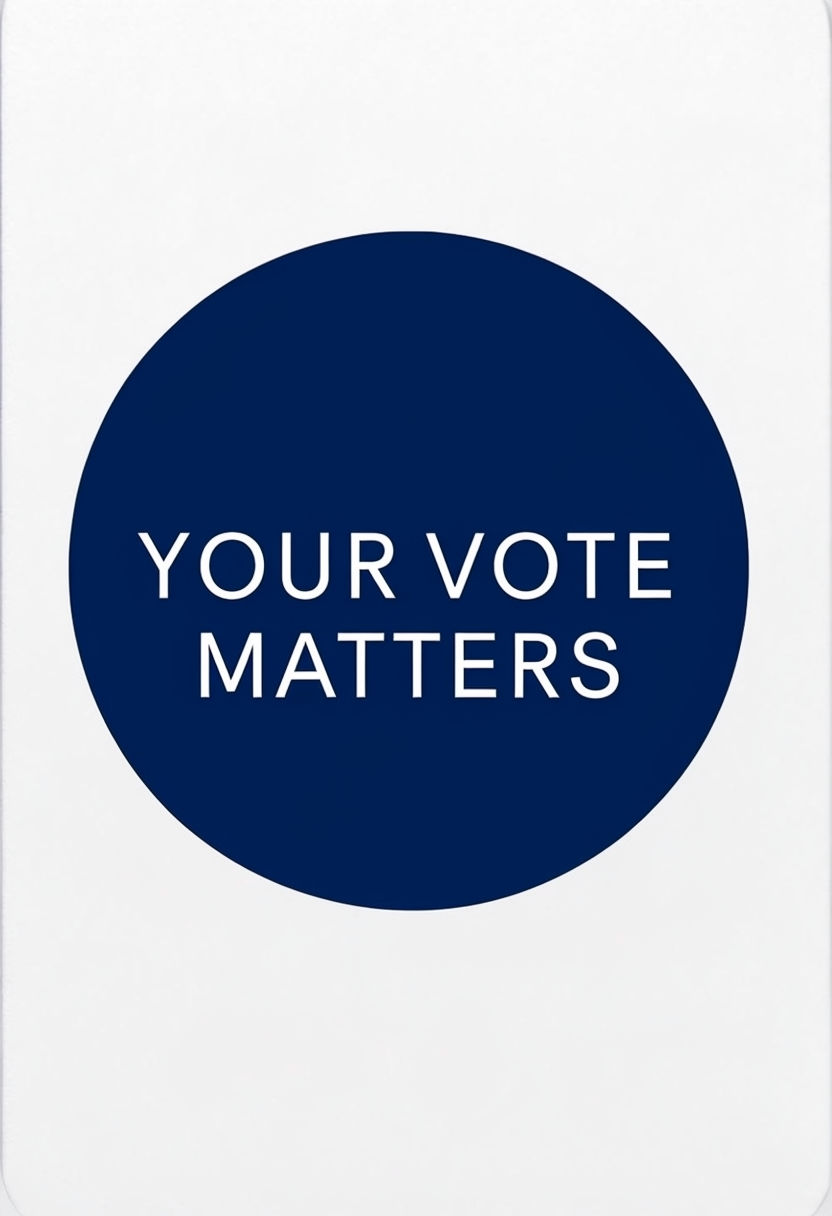 Your Vote Matters Minimalist Civic Engagement Card