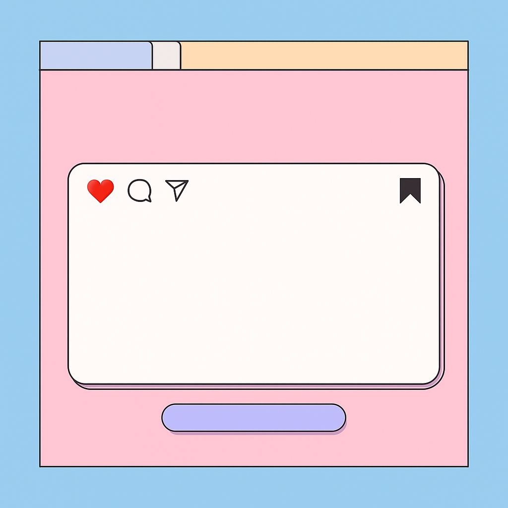Minimalist Digital Interface with Icons on Pastel Background Social Media Post