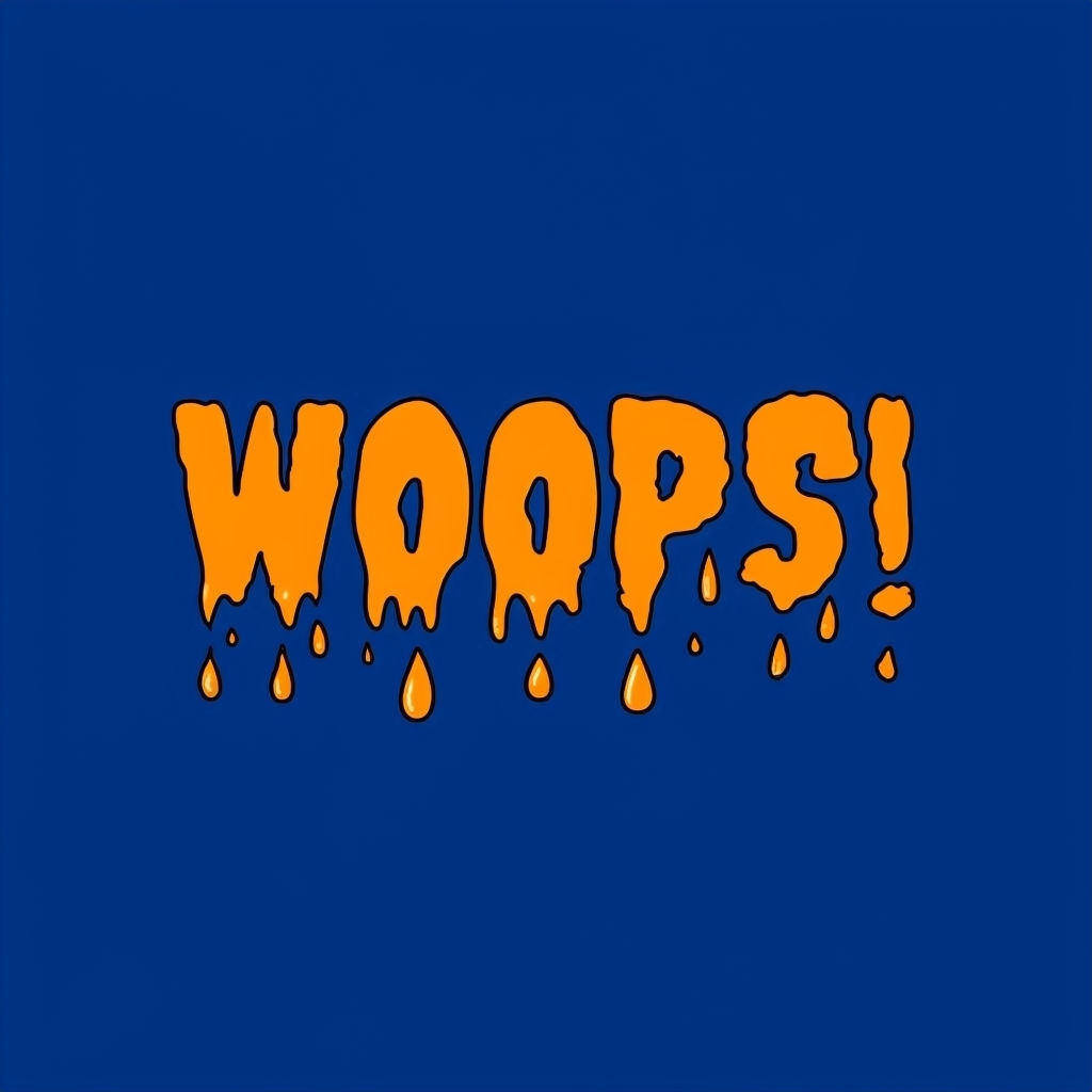 Playful Woops! Dripping Text Minimalist T-Shirt