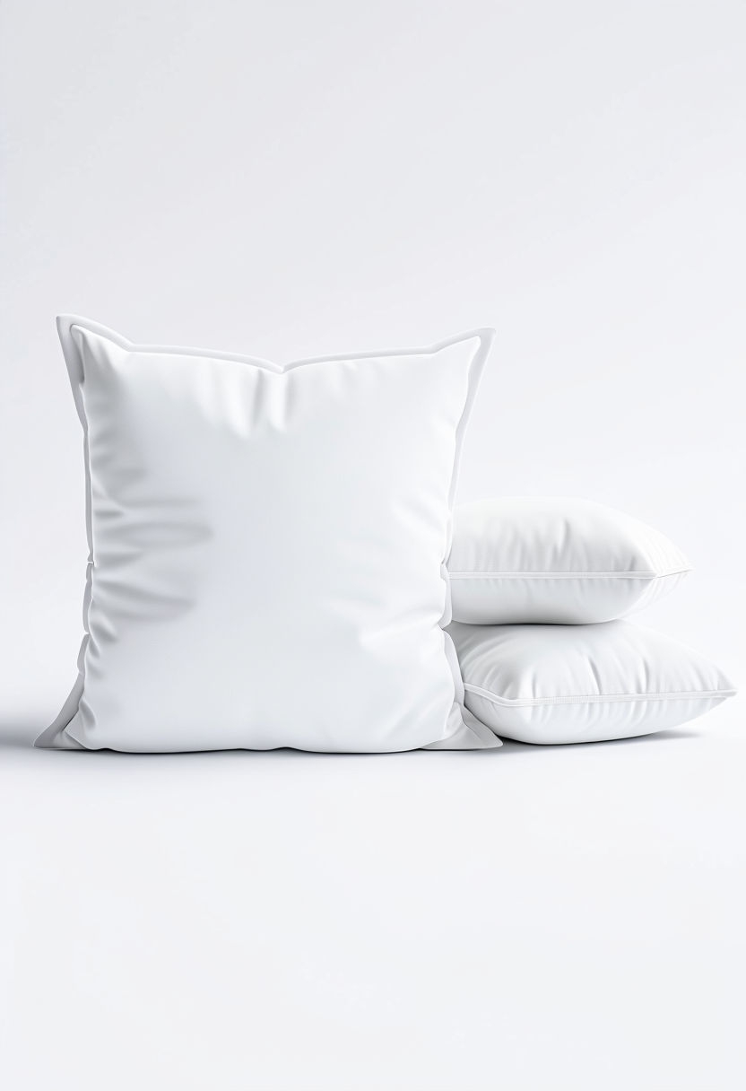 Minimalist White Cushion Product Photography Mockup