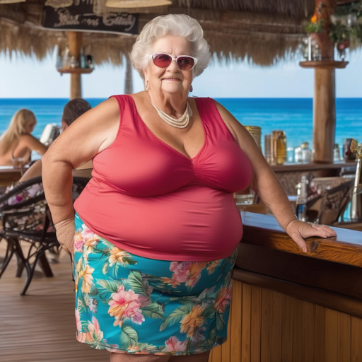 fat granny bikini