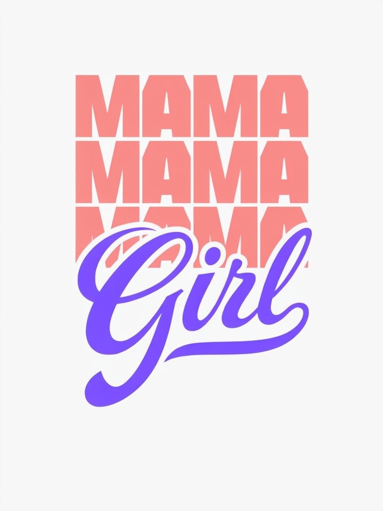 Vibrant Mama Girl Typography Graphic T-Shirt Design