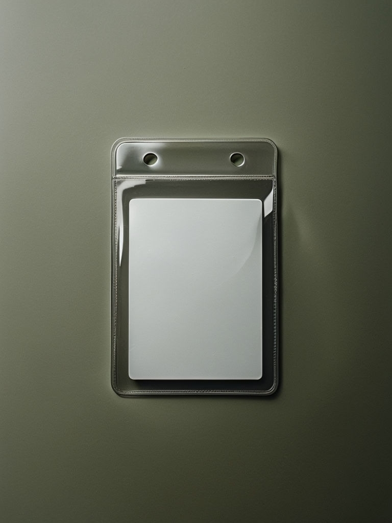 Sleek Olive Green ID Card Holder Mockup