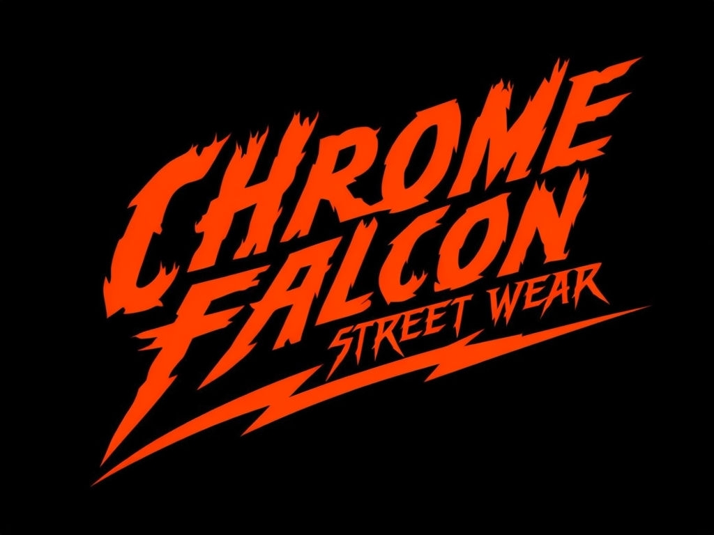 Chrome Falcon Vintage Logo with Lightning Bolt T-Shirt