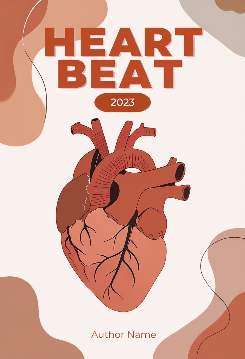 Modern Minimalist Human Heart Anatomy EBook Cover Design