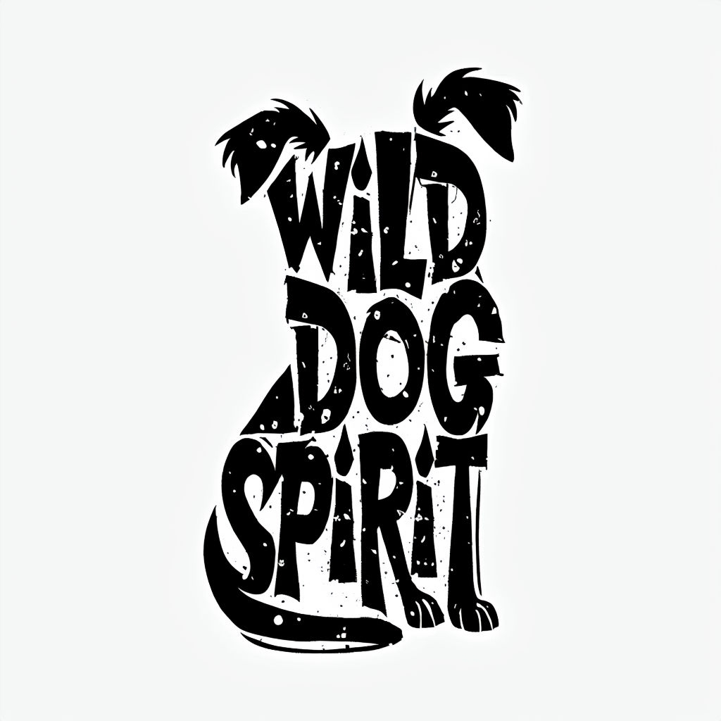 Wild Dog Spirit Silhouette Graphic Art Mug