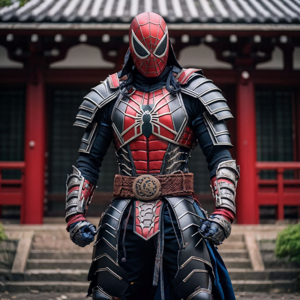 full samurai armor spiderman