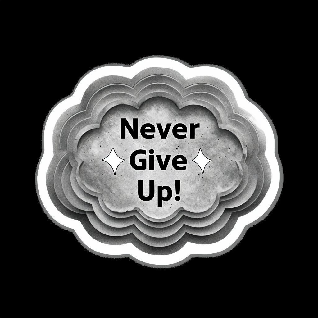 Never Give Up Bold Motivational Design Mobile Wallpaper - Playground