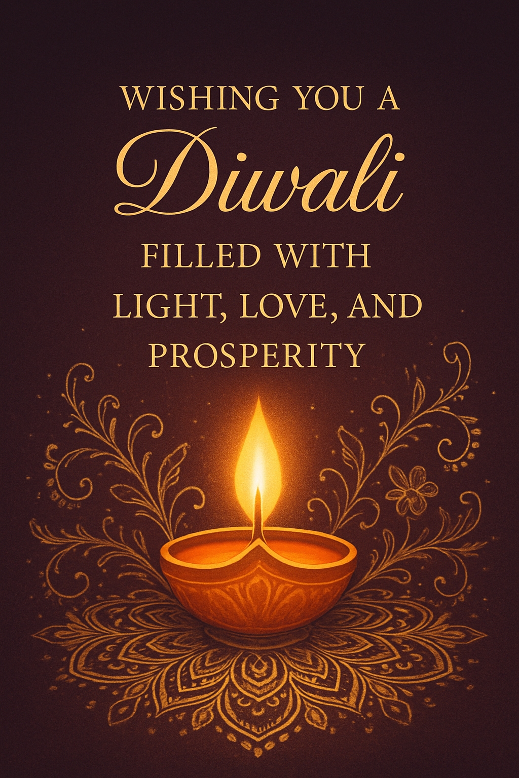 Festive Diwali Greeting Card with Traditional Diya Design Cards & Invites
