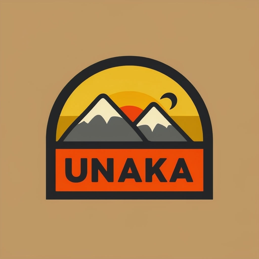 Minimalist Unaka Mountain Logo Design for Adventure Hats