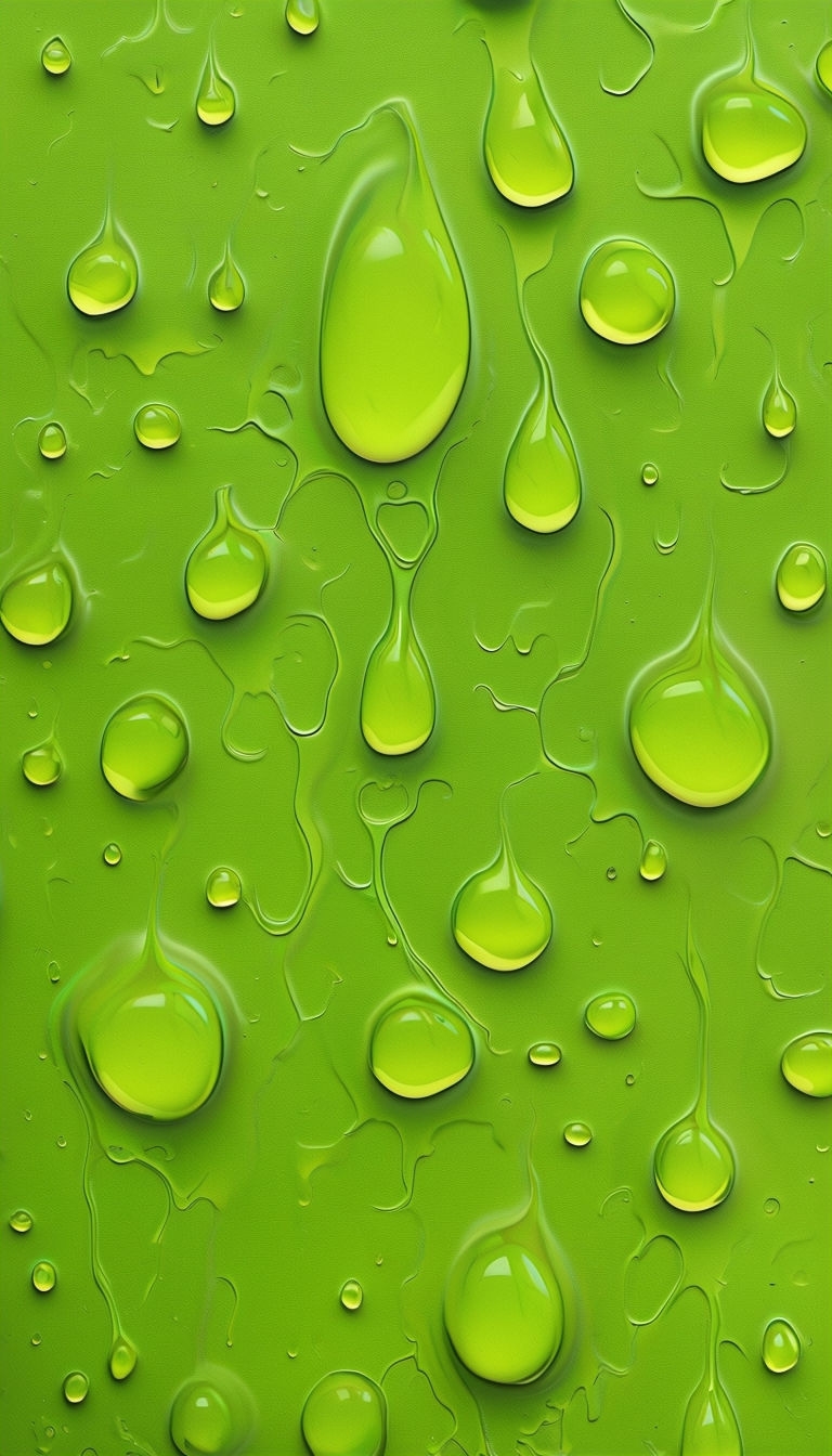 Vibrant Abstract Lime Green Liquid Droplets Phone Case Cover