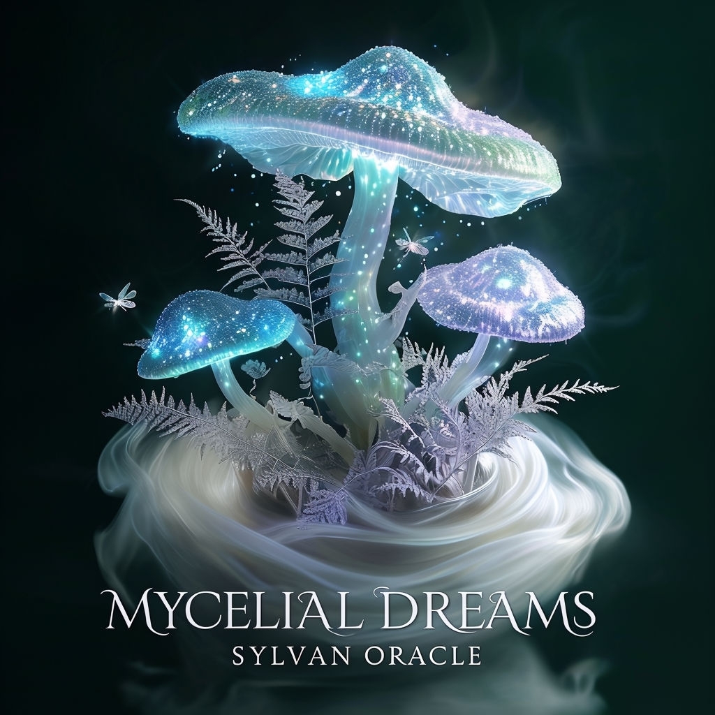 Ethereal Mycelial Dreams with Glowing Mushrooms Album Cover