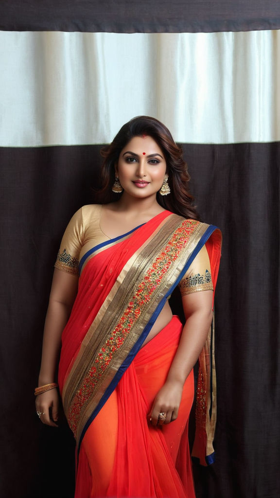 Beautiful desi girl age 45 vibrant colour nude studio image by