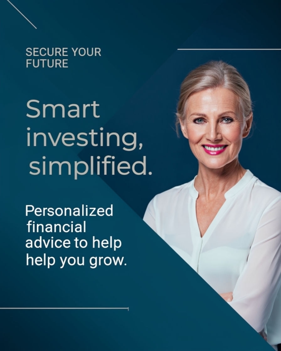 Smart Investing Advertisement with Confident Senior Woman Ads