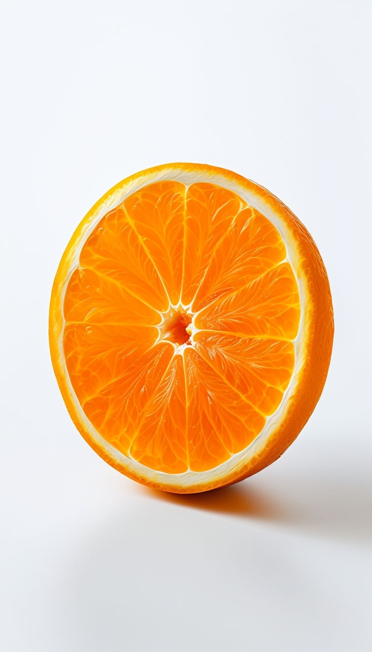 Vibrant Ripe Orange Slice Photography for Fresh Mobile Wallpaper