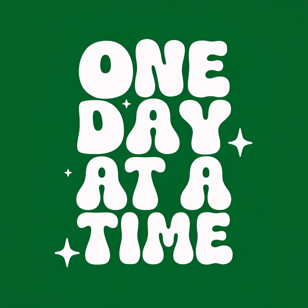 One Day at a Time Motivational Quote T-Shirt