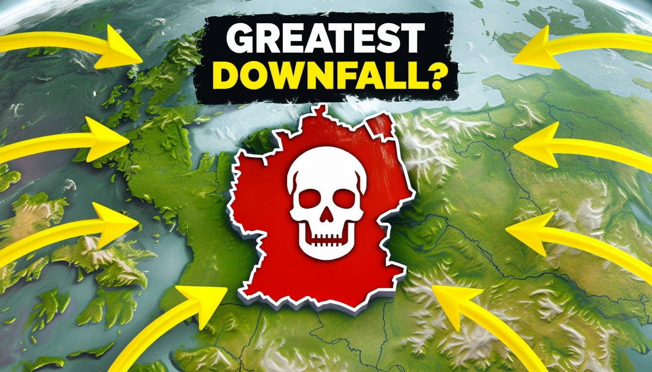 Ominous European Map with Skull and Arrows Graphic Social Media Post