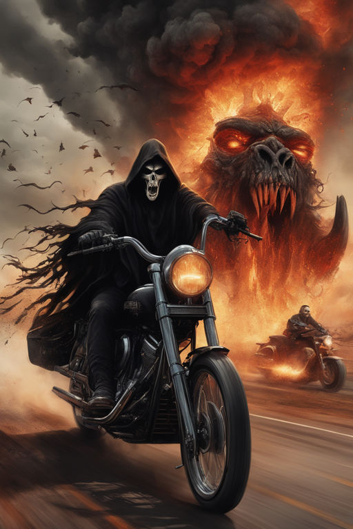 The Most terrifying image ever of Grim Reaper covered with d... by ...