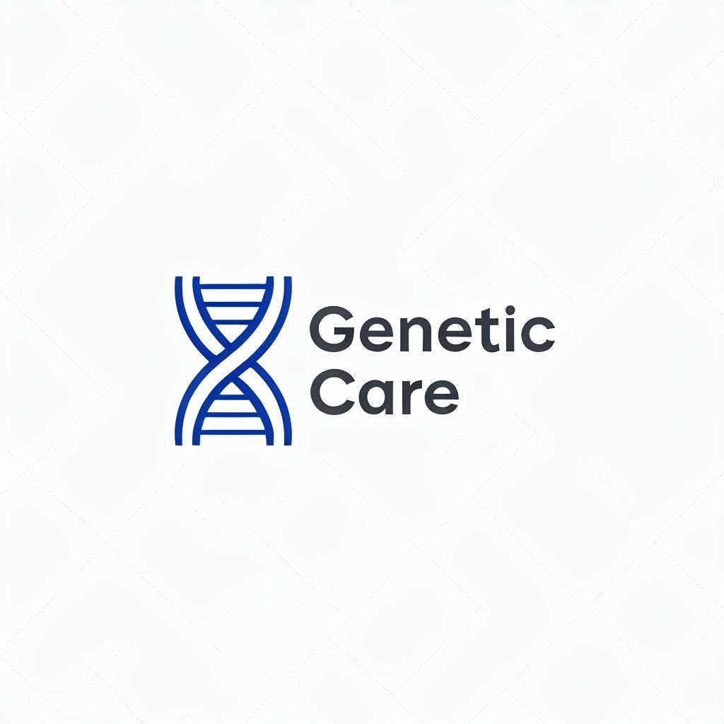 Elegant DNA Double Helix Logo for Genetic Care Hospital