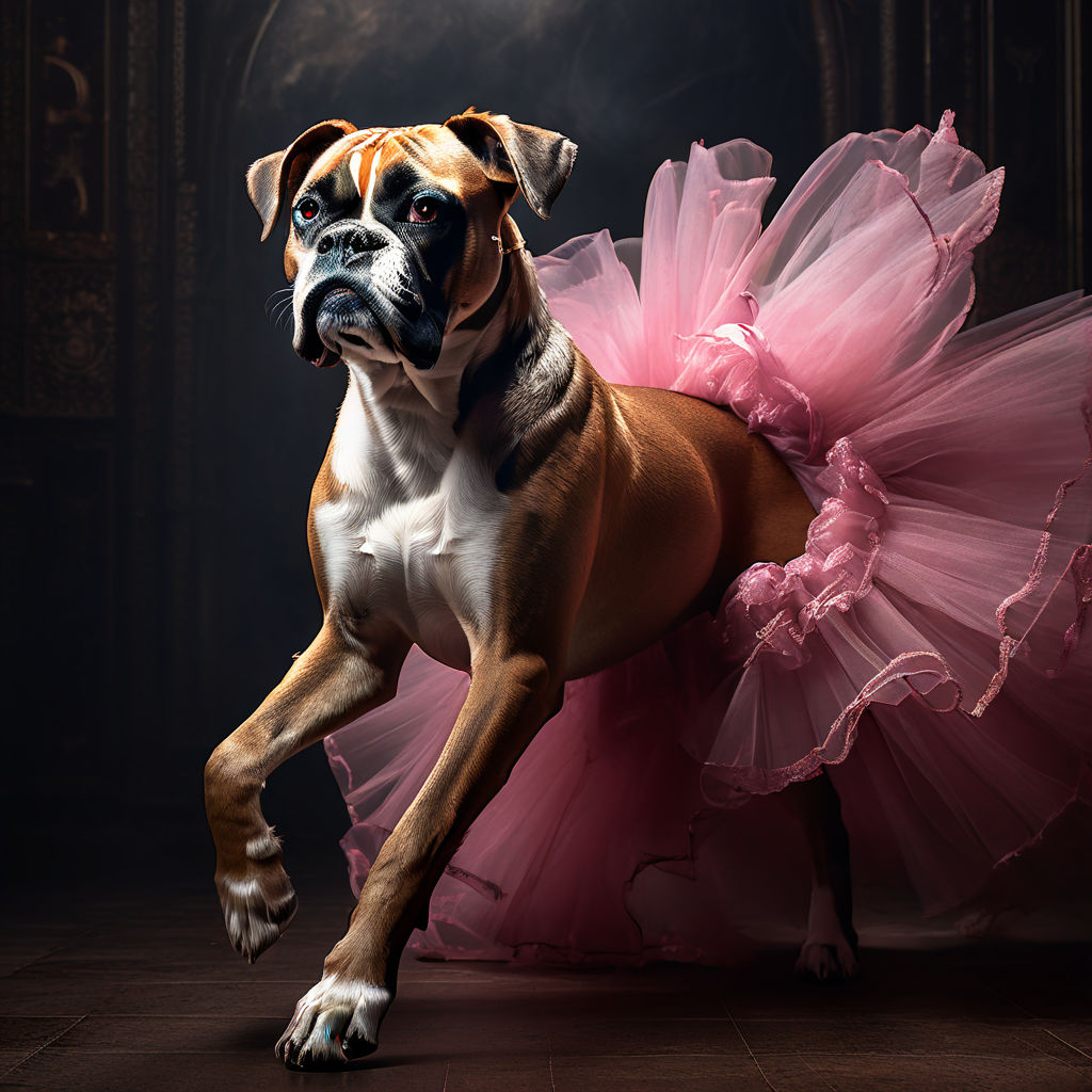 Snoop Dogg in a graceful ballet pose wearing a tutu