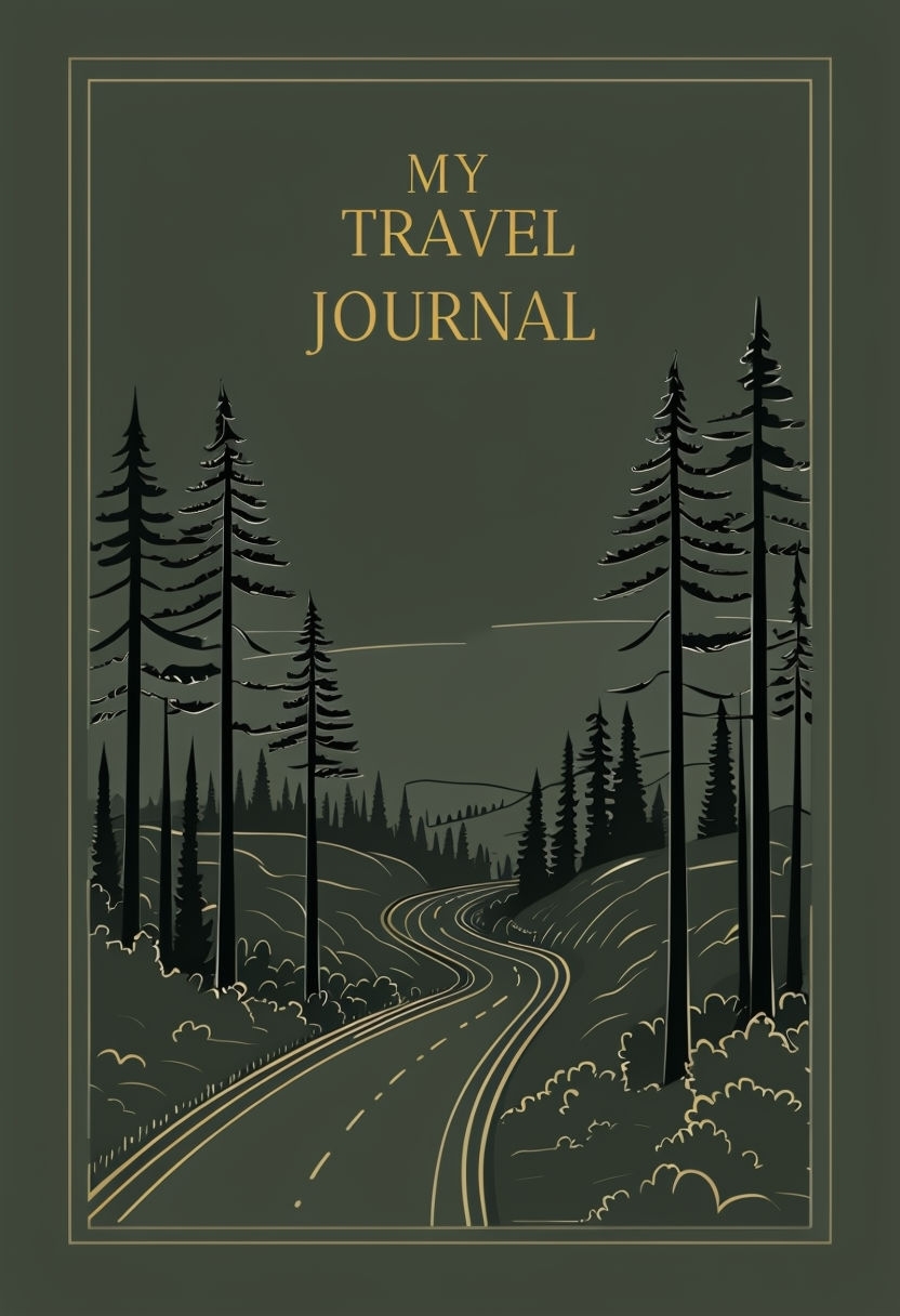 Minimalist Travel Journal Cover with Elegant Design EBook Cover