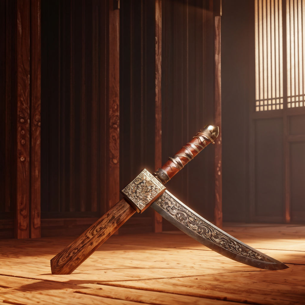 Golden long wood axe styled after Sekiro's iconic weapon by Semseddin ...