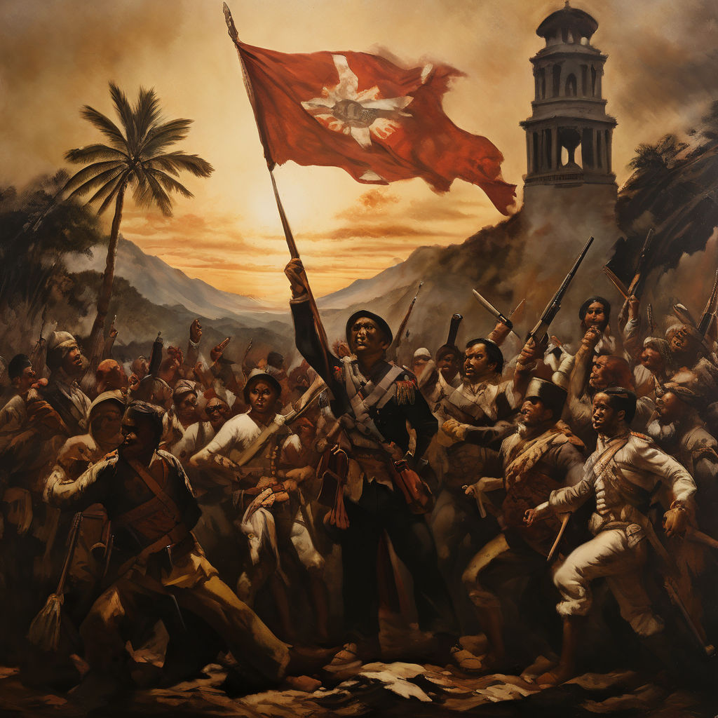 Propaganda-style painting depicting the Cavite Mutiny of 187... by Carl ...