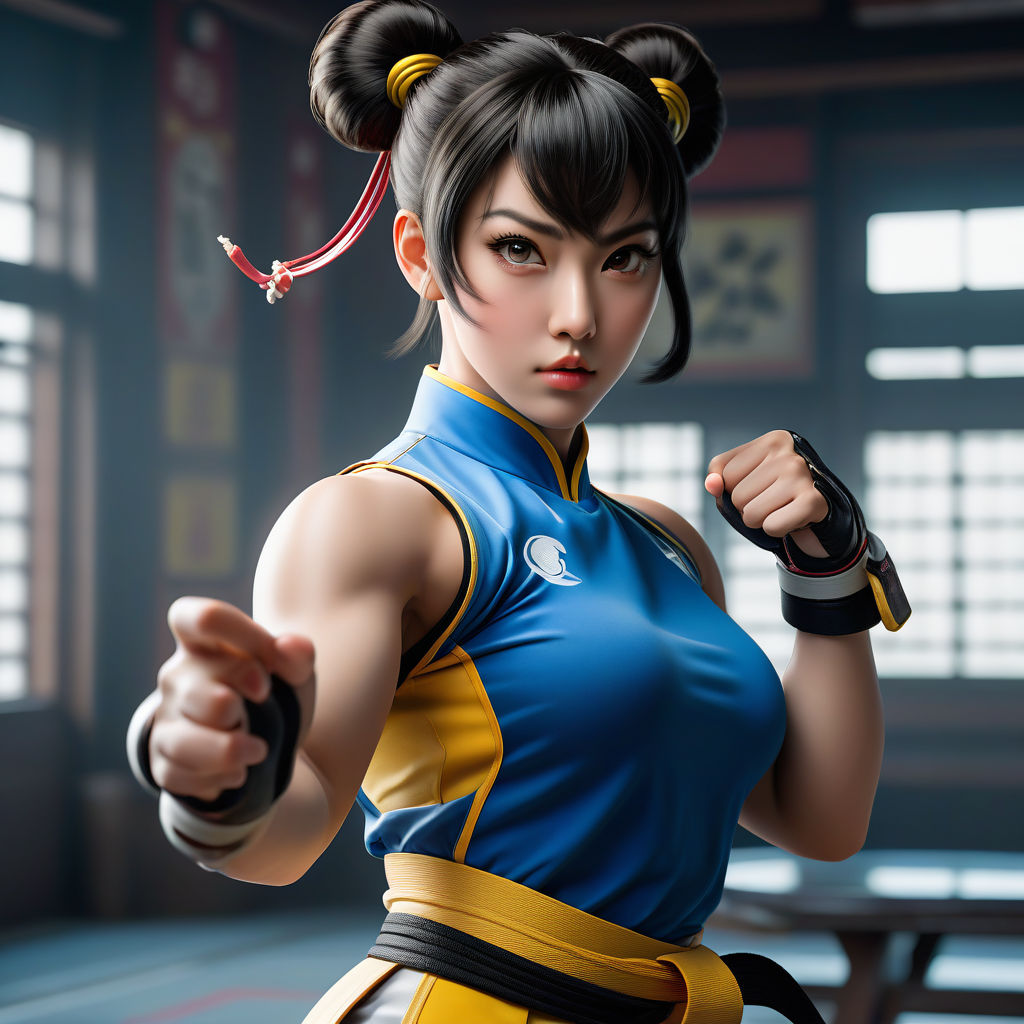 A real-life photo of Chun-Li，Martial arts stance by congzhi wang ...