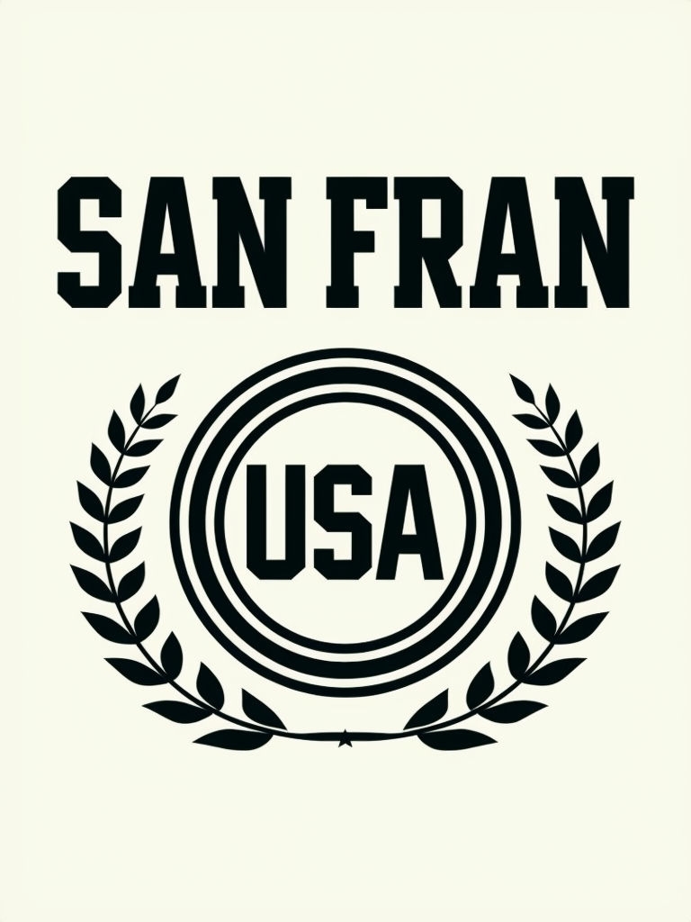 Vintage San Fran USA Emblem Design for Hats