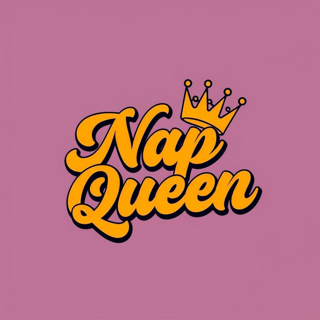 Nap Queen Minimalist Design with Crown Illustration T-shirt