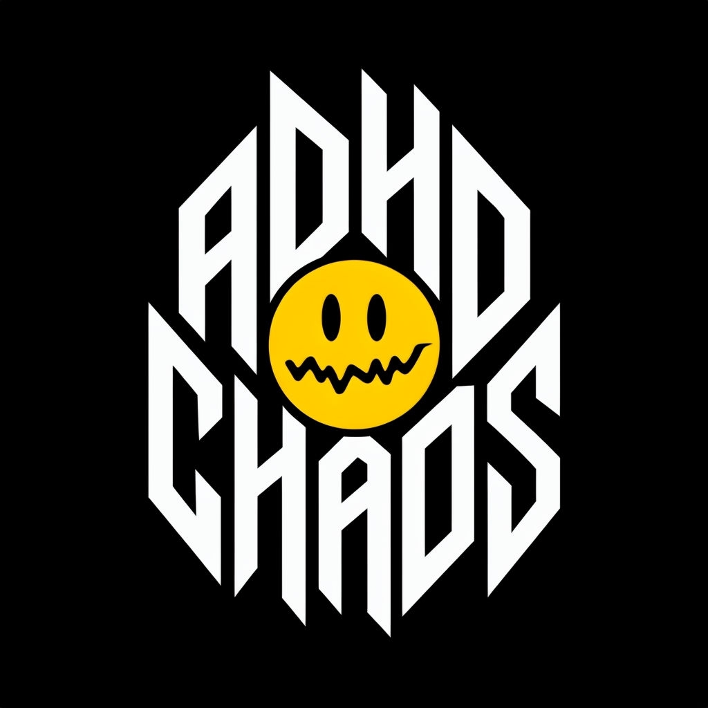 Bold ADHD Chaos Graphic Design T-Shirt