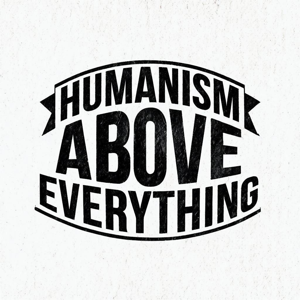 Humanism Above Everything Bold Graphic T-Shirt