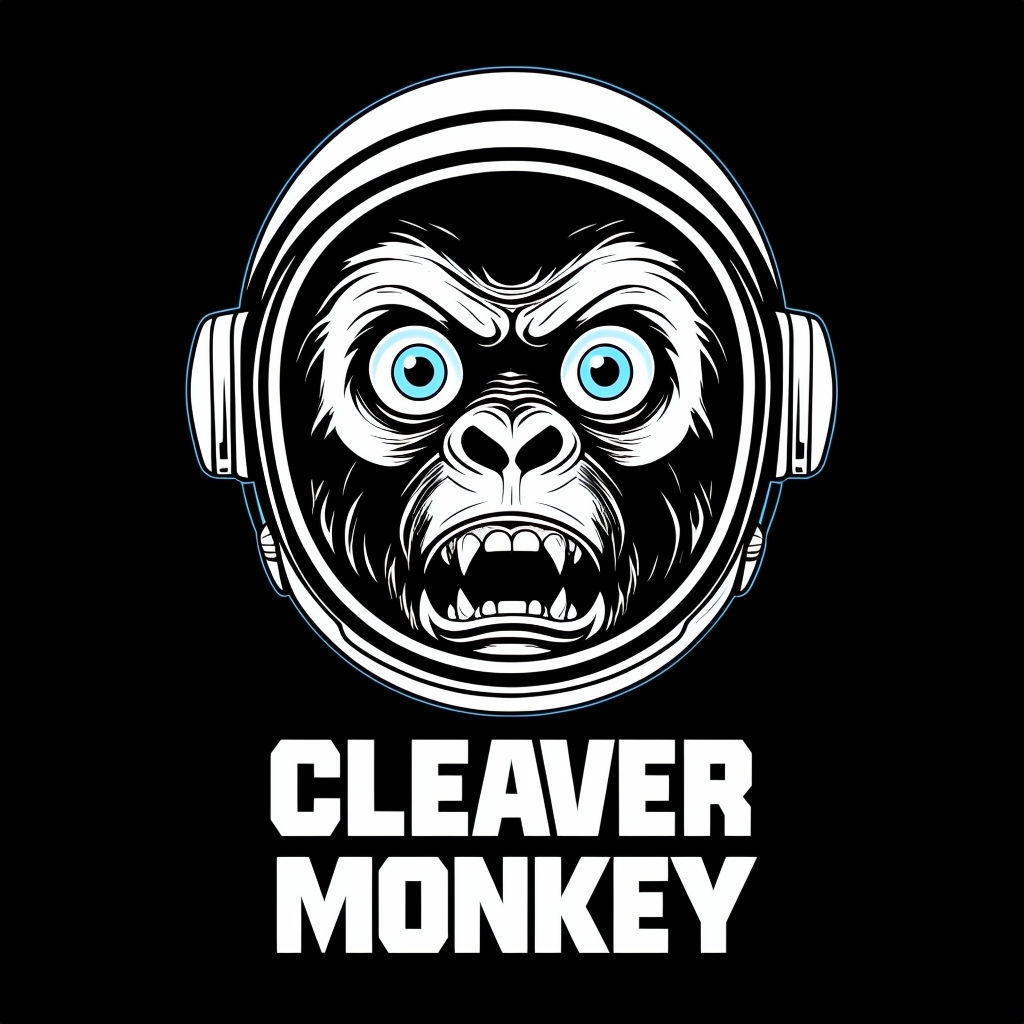 Surprised Cartoon Monkey Astronaut with Bold Text T-Shirt