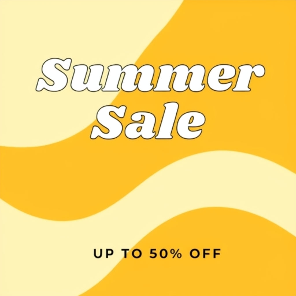 Eye-Catching Retro Summer Sale Banner for Promotions Social Media Post
