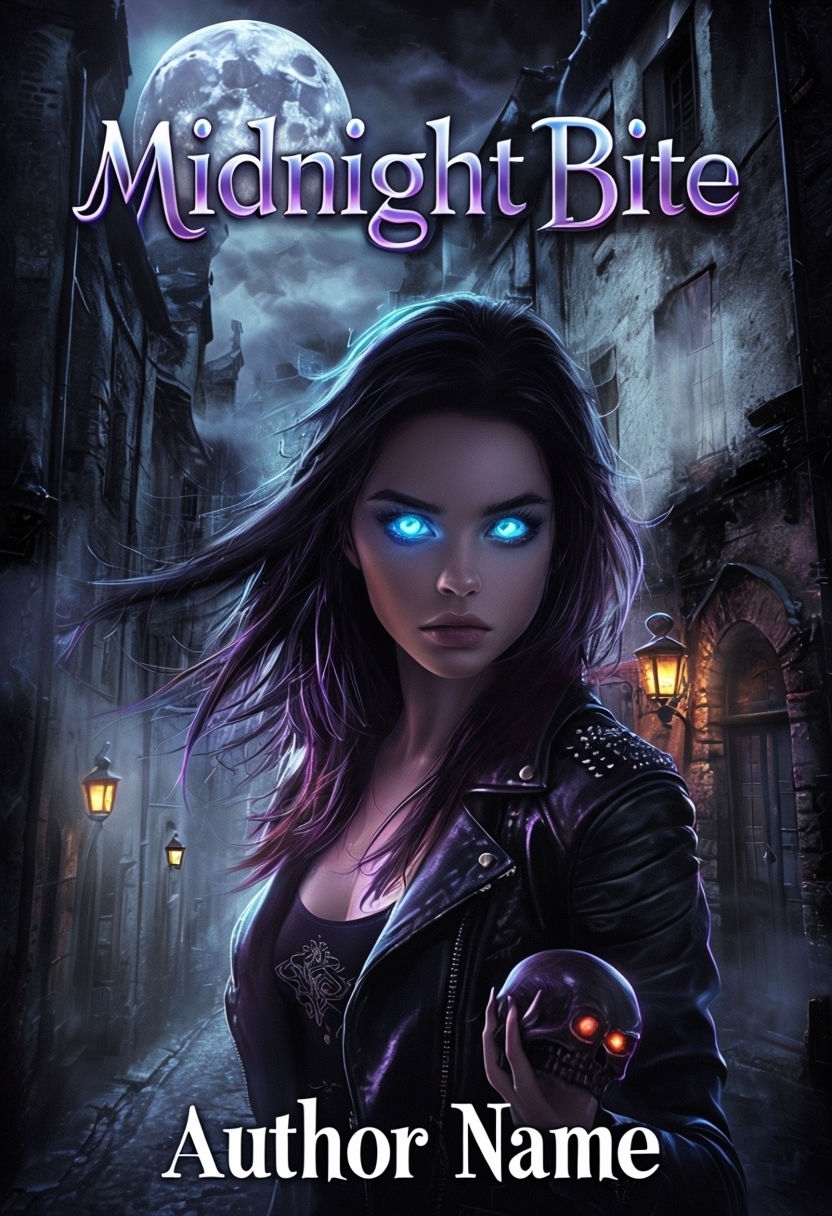 Midnight Bite Dark Fantasy EBook Cover with Gothic Elements