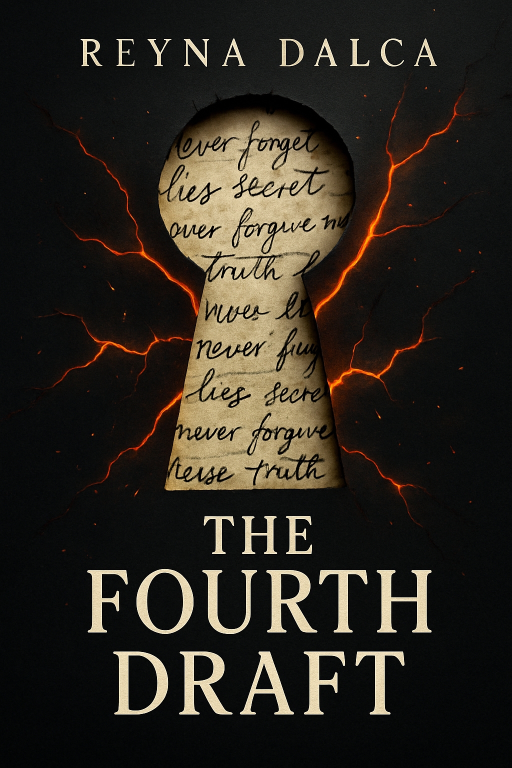 Intriguing Dramatic EBook Cover for The Fourth Draft by Reyna Dalca