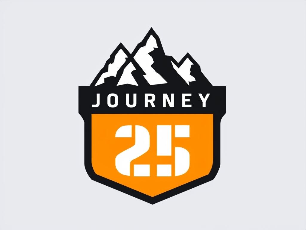 Modern Journey Mountain Peaks Logo Design