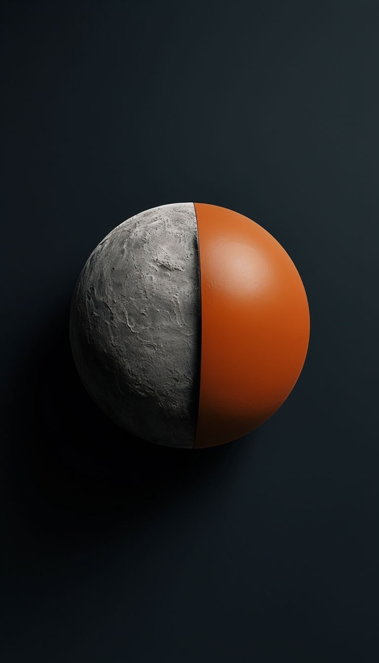 Duality of Texture and Color in Abstract Sphere Mobile Wallpaper