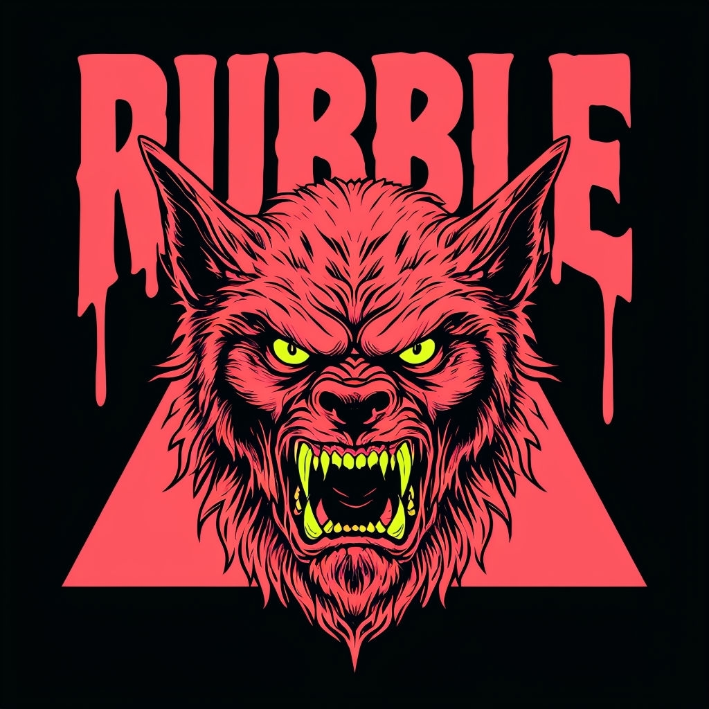 Vintage Horror Werewolf Graphic Illustration T-Shirt